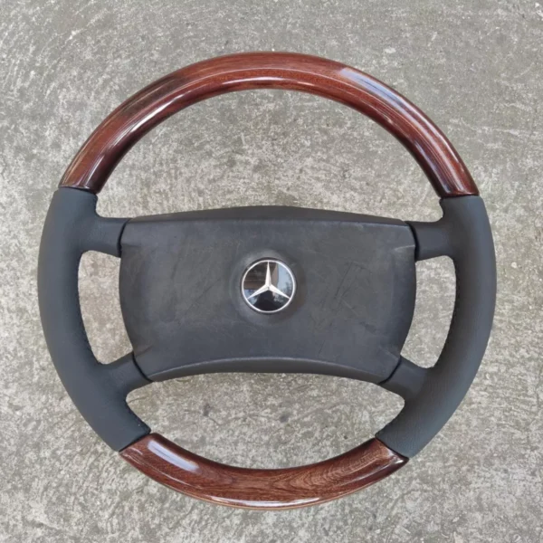 Mercedes W123 W124 W126 W201 R107 Wood and Leather Steering wheel Remanufactured