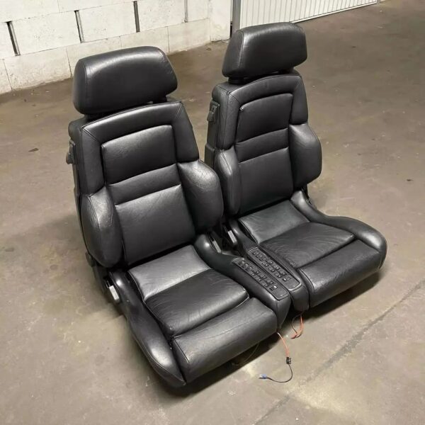 Original RECARO cse with memory ORIGINAL BLACK leather - Image 6