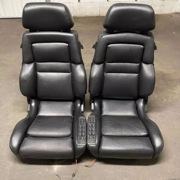 Original RECARO cse with memory ORIGINAL BLACK leather