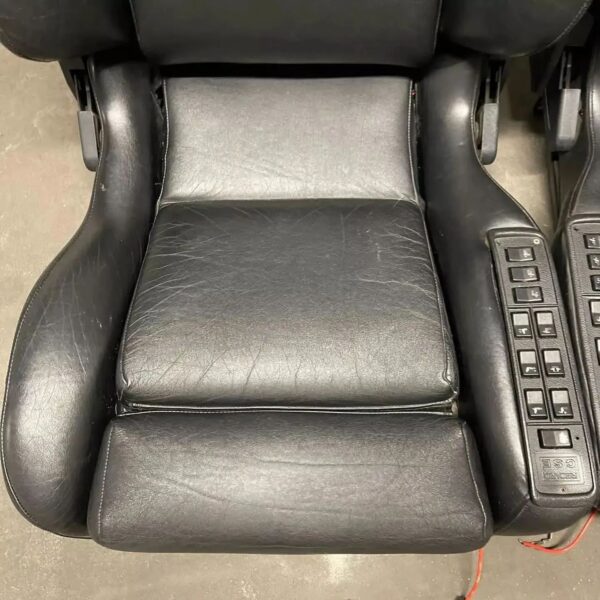 Original RECARO cse with memory ORIGINAL BLACK leather - Image 3