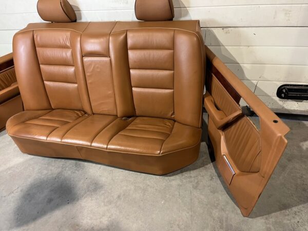 upholstery leather armchairs sofa sides mercedes w124 sedan skin palomino - Image 6