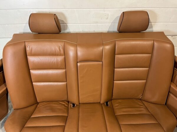 upholstery leather armchairs sofa sides mercedes w124 sedan skin palomino - Image 8