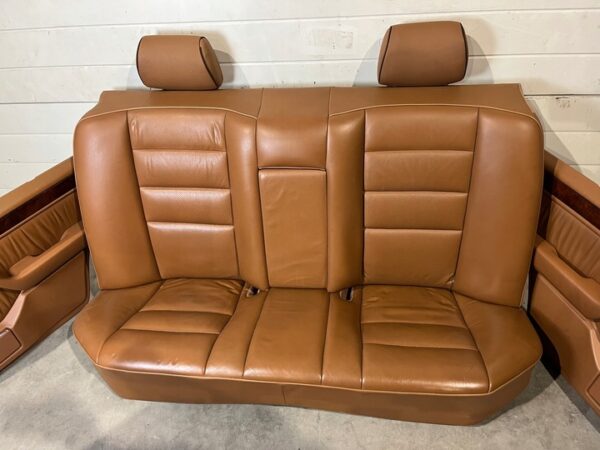 upholstery leather armchairs sofa sides mercedes w124 sedan skin palomino - Image 5