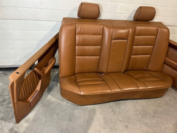 upholstery leather armchairs sofa sides mercedes w124 sedan skin palomino - Image 7