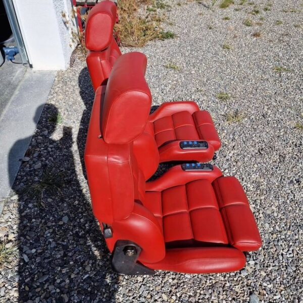 Original RECARO Classic C81 Seats in RED leather like new - Image 3