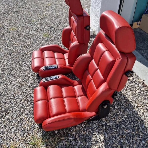 Original RECARO Classic C81 Seats in RED leather like new - Image 2