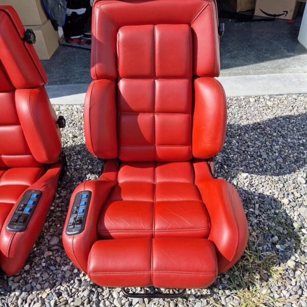 Original RECARO Classic C81 Seats in RED leather like new - Image 9