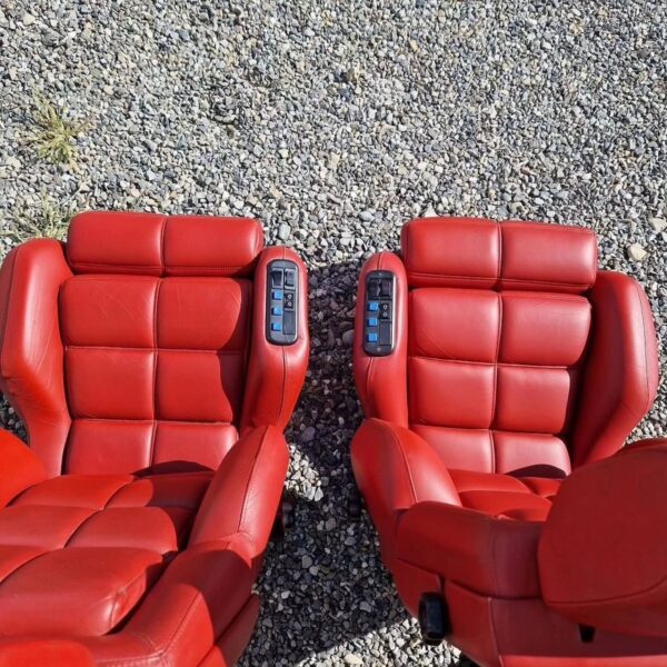 Original RECARO Classic C81 Seats in RED leather like new - Image 10