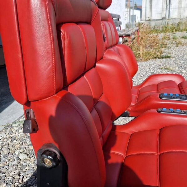 Original RECARO Classic C81 Seats in RED leather like new - Image 4