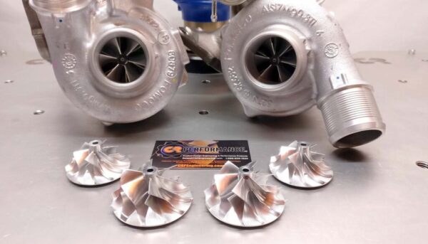2015-2017 F-150 2.7L Stage 4 43/45mm CR 8 Blade Turbine Upgrade Turbo Set - Image 3