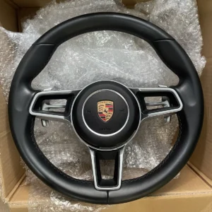 OEM Porsche Black Leather Steering Wheel 991.2 911 Carrera 718 Cayman/Boxster