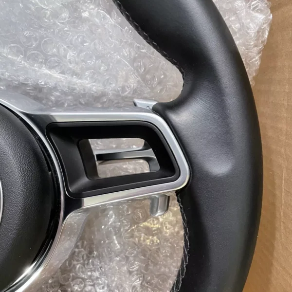 OEM Porsche Black Leather Steering Wheel 991.2 911 Carrera 718 Cayman/Boxster - Image 3