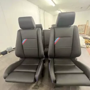 BMW E30 convertible E30 M3 black leather front sports seats. Left + right.