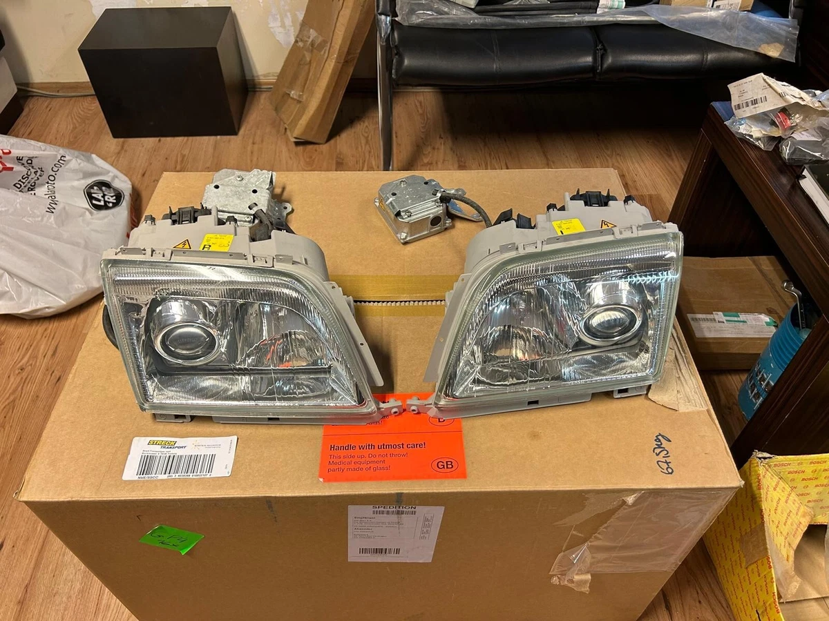 NOS NEW OEM Mercedes-Benz R129 SL Xenon Headlight Set Complete with Ballasts L/R